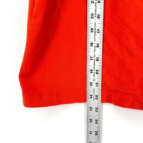 Nike Mens Small Center Swoosh Embroidered T-Shirt Bright Orange Sportswear Tee - Picture 4 of 7